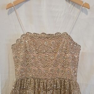 Alice + Olivia Gold Sequin Dress Size 6